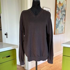 GAP Women's V-Neck Sweater - Dark Brown